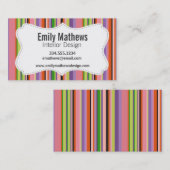 Cute Striped Visitekaartje (Voorkant / Achterkant)