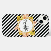 Cute Stripes et Monogramme Floral (Verso Horizontal)