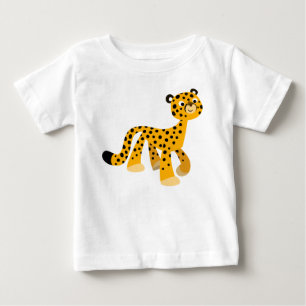 Cute Stroll Cartoon Cheetah Baby T-Shirt