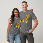 Cute Stroll Cartoon Cheetah T-Shirt (Unisex)