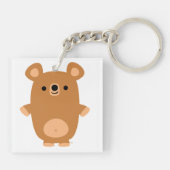 Cute Strong Cartoon Beer AcrylSleutelhanger Sleutelhanger (Achterkant)