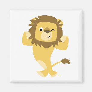 Cute Strong Cartoon Lion Magnet Magneet