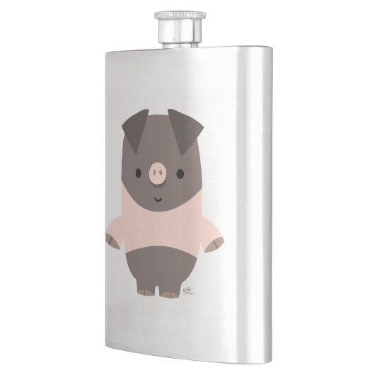 Cute Strong Cartoon Pig Classic Flask Flacon (Links)