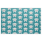 Cute Strong Teeth Pattern Stof (Fat Quarter)