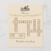 Cute Stuffed Animal Thormed Crossword Game Flyer (Achterkant)