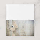 Cute stuffed Beer Rustic Wooden Wall (Buitenkant ongevouwen)