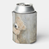 Cute stuffed Beer Rustic Wooden Wall Blikjeskoeler (Blikje Achterkant)