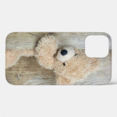 Cute stuffed Beer Rustic Wooden Wall Case-Mate iPhone Case (Achterkant (horizontaal))