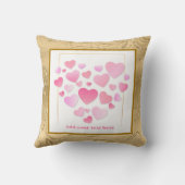 Cute Style Pink Hearts Romantic Valentine's Day Kussen (Achterkant)