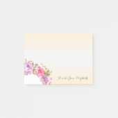 Cute Stylish Floral - Personalized Post-it® Notes (Voorkant)