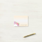 Cute Stylish Floral - Personalized Post-it® Notes (Op bureau)