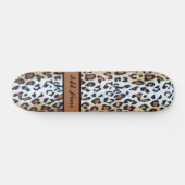 Cute Stylish Leopard Animal Print Aangepast Skateboard (Horizontaal)