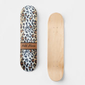 Cute Stylish Leopard Animal Print Aangepast Skateboard (Voorkant)