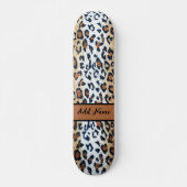 Cute Stylish Leopard Animal Print Aangepast Skateboard (Voorkant)