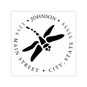 Cute Stylized Dragonfly Zelfinktende Stempel