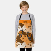 Cute Stylized Monarch Butterfly Oranje Schort (Gedragen)