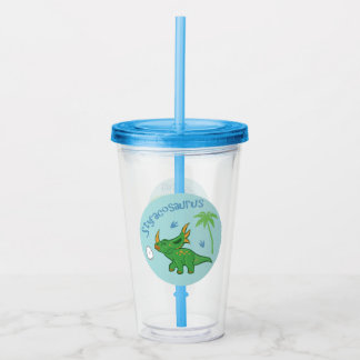 Cute Styracosaurus Acryl Drinkbeker