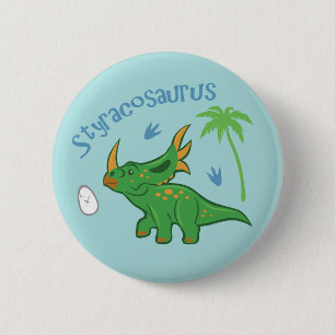Cute Styracosaurus Ronde Button 5,7 Cm