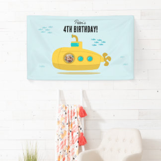 Cute Submarine Deep Sea Birthday Kids Photo Spandoek
