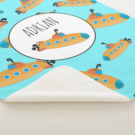Cute Submarine Patroon Sherpa Deken (3/4)