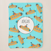 Cute Submarine Patroon Sherpa Deken (Voorkant)