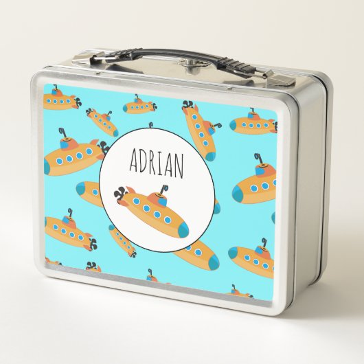 Cute Submarine Pattern Custom Name (Achterkant)