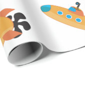 Cute Submarine Pattern Kinder Party Cadeaupapier (Rol Hoek)