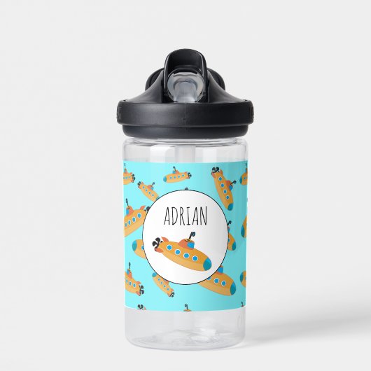 Cute Submarine Pattern School Waterfles (Voorkant)