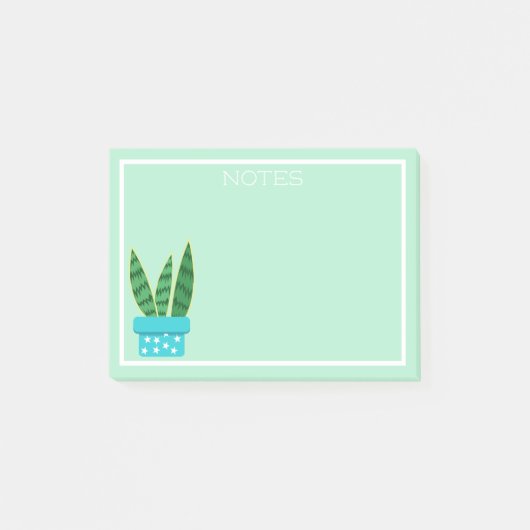 Cute Succulent Snake Plant Post-it® Notes (Voorkant)