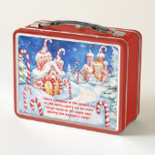 Cute Sucre de canne Enfants Photo Metal Lunchbox (Dos)