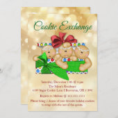 Cute Sugar Cookie Exchange Party Invitation de vac (Devant / Derrière)