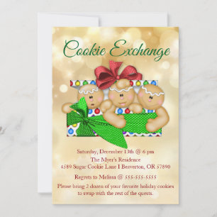 Cute Sugar Cookie Exchange Party Invitation de vac
