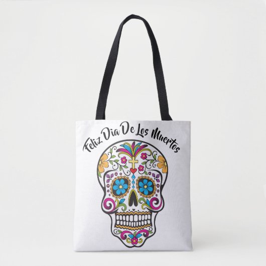 Cute Sugar Skull Happy Day of the Dead Draagtas (Voorkant)