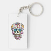 Cute Sugar Skull Happy Day of the Dead Sleutelhanger (achterkant)