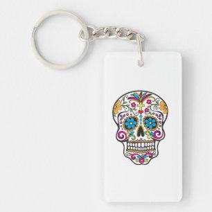 Cute Sugar Skull Happy Day of the Dead Sleutelhanger