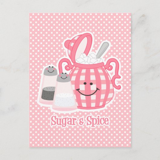 Cute Sugar & Spice-Briefkaart Briefkaart (Voorkant)
