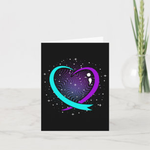 Cute Suicide Awareness Heart Happy Support Grafisc Kaart