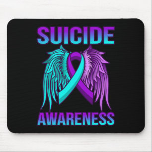 Cute Suicide Awareness Wings Happy Support Graphic Muismat