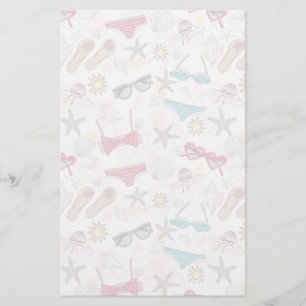 Cute Summer Abstract Pattern Briefpapier