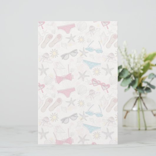 Cute Summer Abstract Pattern Briefpapier (Staand voorkant)