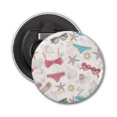Cute Summer Abstract Pattern Button Flesopener (Voorkant)