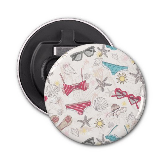 Cute Summer Abstract Pattern Button Flesopener (Voorkant)
