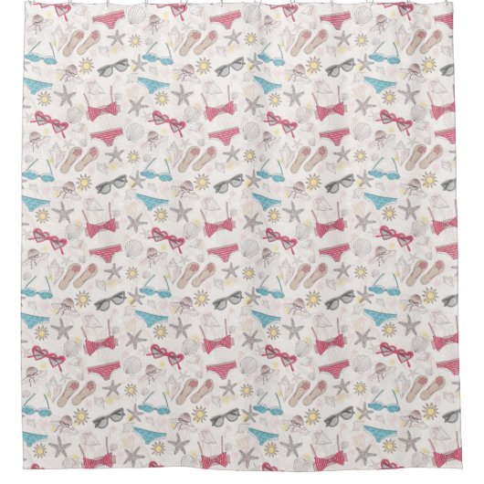 Cute Summer Abstract Pattern Douchegordijn (Voorkant)