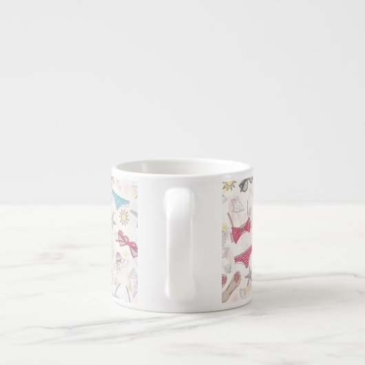 Cute Summer Abstract Pattern Espresso Kop (Achterkant)