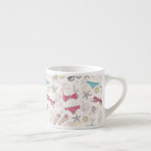 Cute Summer Abstract Pattern Espresso Kop (Rechts)