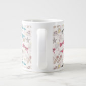 Cute Summer Abstract Pattern Grote Koffiekop (Achterkant)