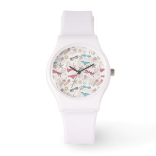 Cute Summer Abstract Pattern Horloge