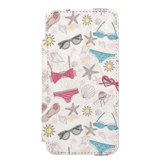 Cute Summer Abstract Pattern Incipio iPhone Portemonnee Hoesje (Voorkant Agenda)