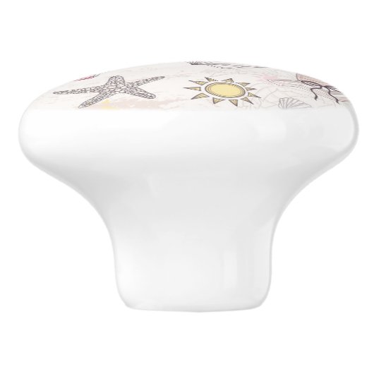 Cute Summer Abstract Pattern Keramische Knop (Zijkant)