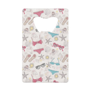 Cute Summer Abstract Pattern Kredietkaart Flessenopener